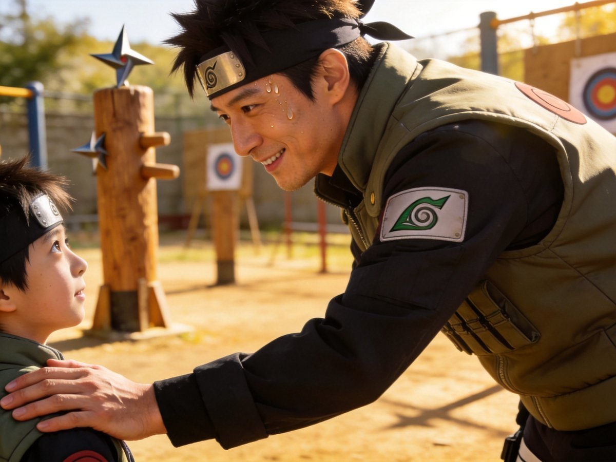 Iruka teaching at Academy